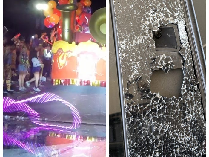 Parade Reflections: The Cybertruck Experience Amidst Shattered Glass
