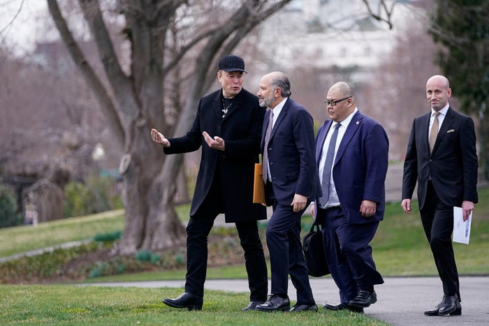 <title>Commerce Meets Innovation: Lutnick and Musk Stroll at the White House</title>