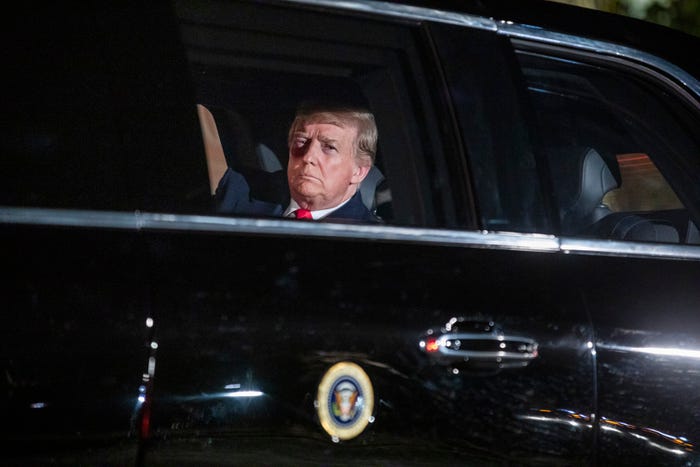 <title>A Glimpse Beyond the Glass: Trump's Limo Perspective</title>